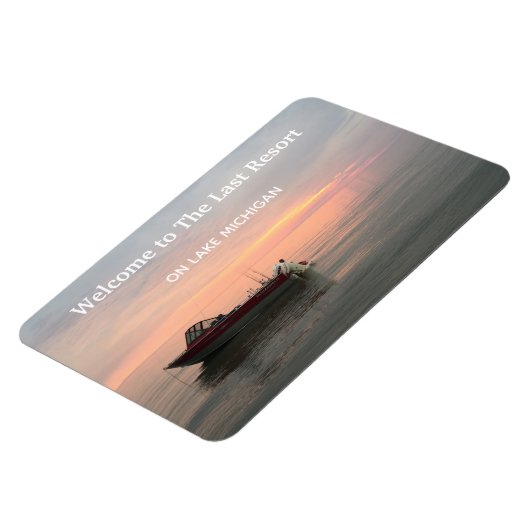 休暇レンタルあなたのホームフォトまたは湖の写真を使用 マグネット (左側)