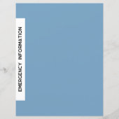 休暇レンタルウェルカムバインダー – サブジェクトディバイダー (裏面)