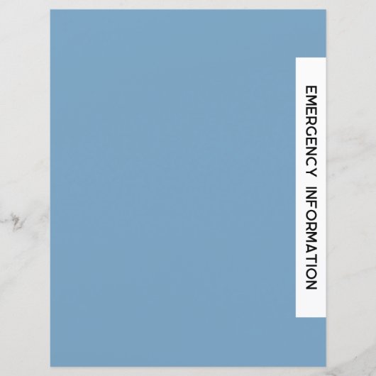 休暇レンタルウェルカムバインダー – サブジェクトディバイダー (正面)