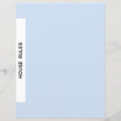 休暇レンタルウェルカムバインダー – サブジェクトディバイダー (裏面)