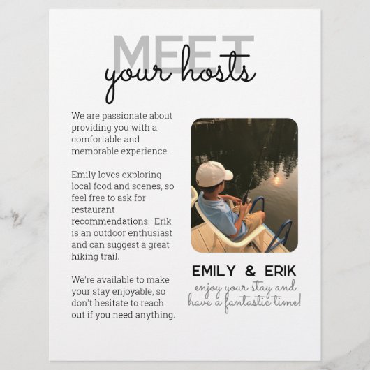 休暇レンタルウェルカムバインダー – ホストを満たす (正面)