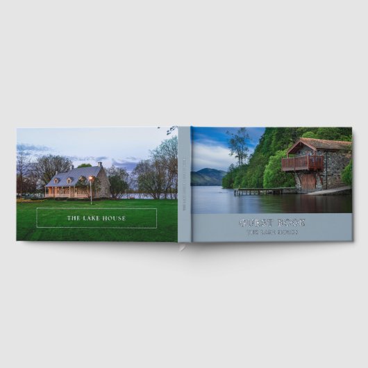 休暇レンタルエレガントフォトブルー ゲストブック (全面)