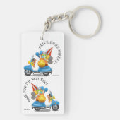 休暇レンタルキーチェーン – 両側を参照 キーホルダー (裏面)