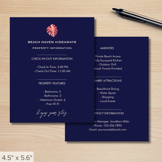 休暇レンタルプロパティ情報シート