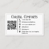 休暇レンタルモダンロゴ | QRコカスタムード 名刺 (裏面)