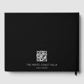 休暇レンタル写真QRコードコメント黒 ゲストブック (裏面)