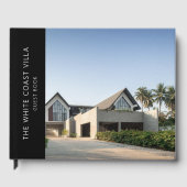 休暇レンタル写真QRコードコメント黒 ゲストブック (正面)