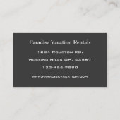 休暇レンタル名刺 名刺 (裏面)