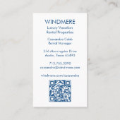 休暇レンタル実在不動産エージェント不動産仲介業者QRコード 名刺 (裏面)