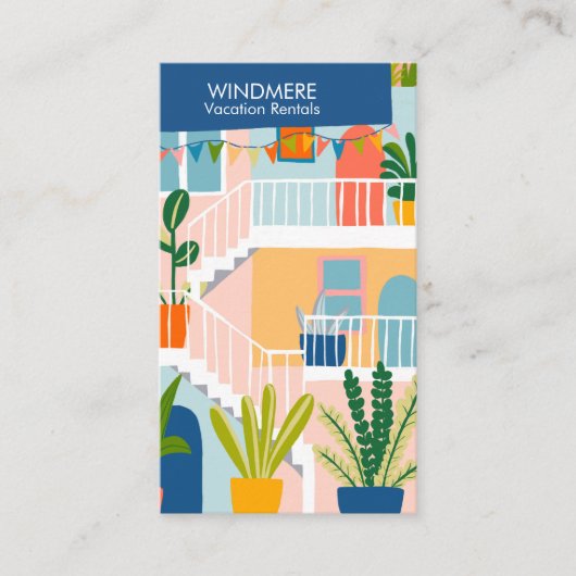 休暇レンタル実在不動産エージェント不動産仲介業者QRコード 名刺 (正面)