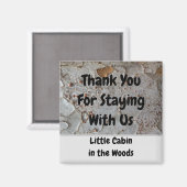 休暇レンタル素朴ツリーバークフォトプロモーション マグネット (正面/裏面)