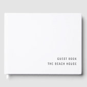 休暇レンタル |ミニマルなクリーンシンプル白 ゲストブック (正面)