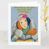 休暇中に想い出されるカード カード (黄色い花)