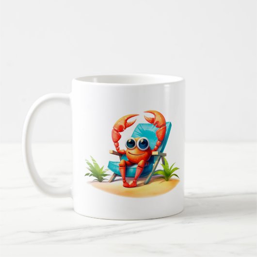 休暇中のカニ コーヒーマグカップ (左)