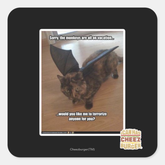 休暇中のサル スクエアシール (正面)