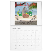 休暇中のワニ カレンダー (1月 2027)