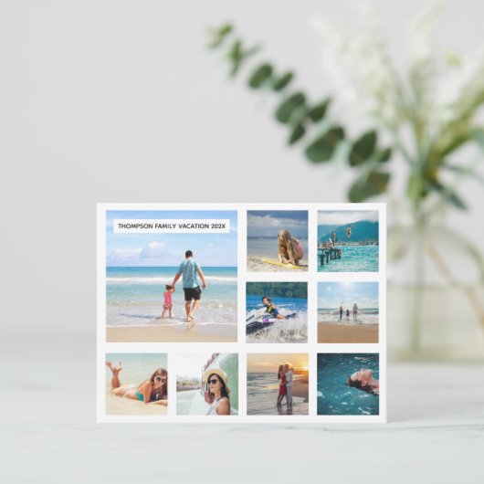 休暇中の写真で自分のはがきを作る ポストカード (スタンド正面)