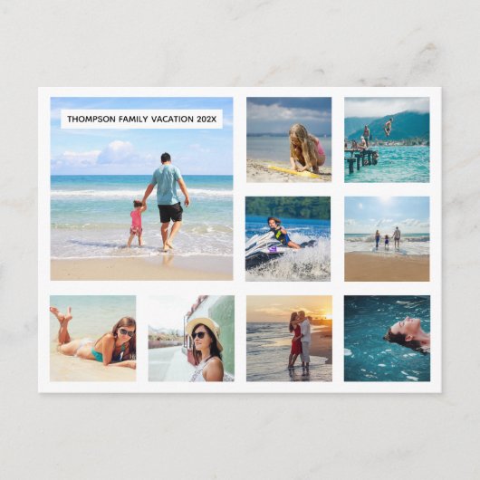 休暇中の写真で自分のはがきを作る ポストカード (正面)