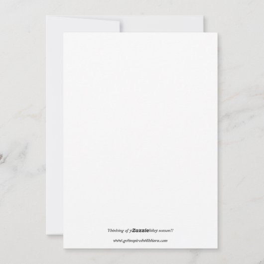 休暇中の友人を励ます シーズンカード (裏面)