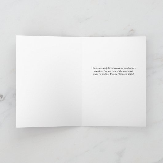 休暇中の家族のためのクリスマスカード シーズンカード (内部)