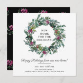 休暇中の新しいホーム引っ越しアナウンス 招待状 (正面/裏面)