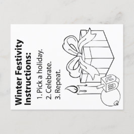 休暇中の注意事項 シーズンポストカード