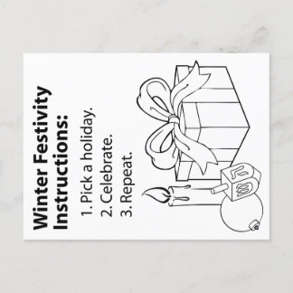 休暇中の注意事項 シーズンポストカード
