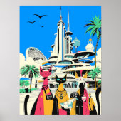 休暇中の猫が訪れる ポスター (正面)