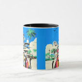 休暇中の猫が訪れる マグカップ (中央)