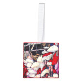 休暇中の現実 キューブオーナメント (正面)