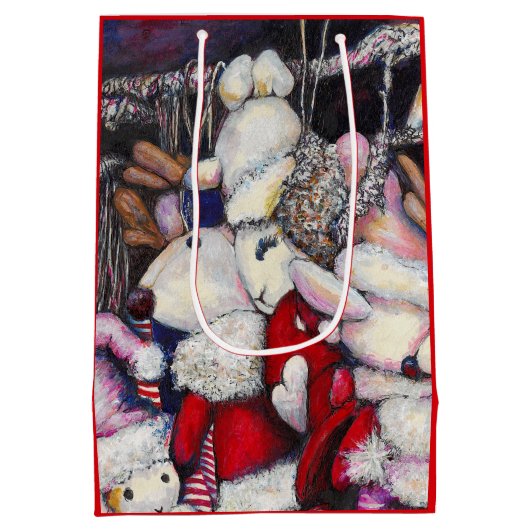 休暇中の現実 ミディアムペーパーバッグ (裏面)