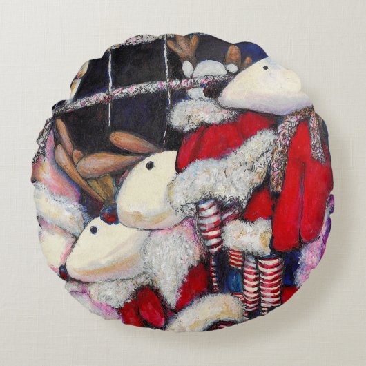 休暇中の現実 ラウンドクッション (正面)