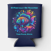 休暇中のOフィッシュ仲間カラフル 缶クーラー (正面)