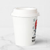 休暇中も仕事 クリスマスの面白いジョーク 紙コップ (右)