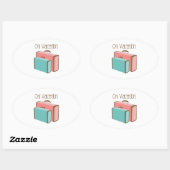 休暇中 楕円形シール (シート)