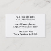 休暇伝統的プランナー名刺 名刺 (裏面)