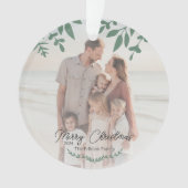休暇先ファミリーフォトクリスマス オーナメント