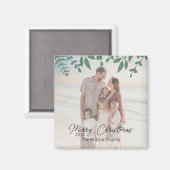 休暇先ファミリーフォトクリスマス マグネット (正面/裏面)