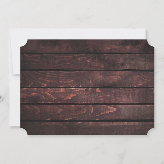 休暇写真 |編集可能素朴クリスマスカード 招待状 (裏面)