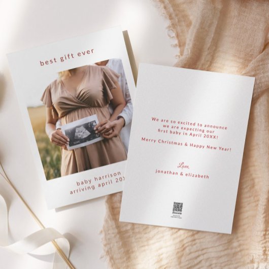 休暇妊娠最高の発表ギフトカード シーズンカード