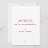 休暇妊娠最高の発表ギフトカード シーズンカード (裏面)