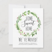 休暇引越しと新しい自宅案内 招待状 (正面)