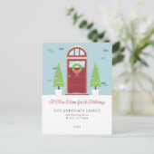 休暇引越しのお知らせクリスマスカード シーズンポストカード (スタンド正面)