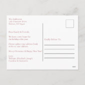 休暇引越しのお知らせクリスマスカード シーズンポストカード (裏面)