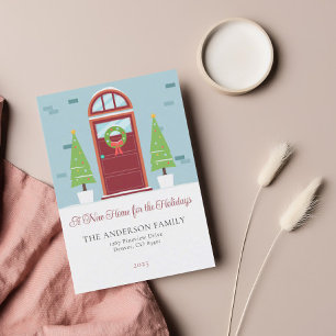 休暇引越しのお知らせクリスマスカード シーズンポストカード