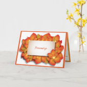 休暇感謝状グリーティングカードカスタムメッセージ カード (黄色い花)