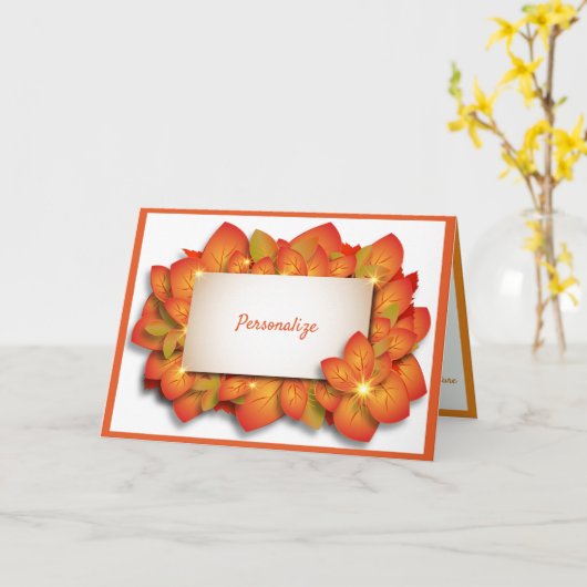 休暇感謝状グリーティングカードカスタムメッセージ カード (黄色い花)