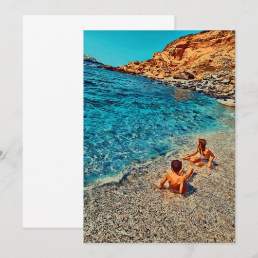 休暇招待状 招待状 (正面/裏面)