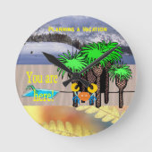 休暇時間時計の計画 ラウンド壁時計 (正面)