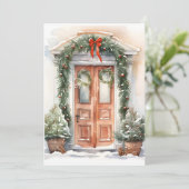 休暇用に飾られたクリスマスグリーティングカード シーズンカード (スタンド正面)